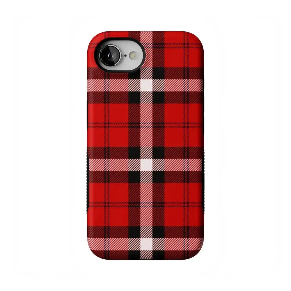 As if! | Red Plaid Case Phone Case get.casely Bold Flex + MagSafe® iPhone 16e