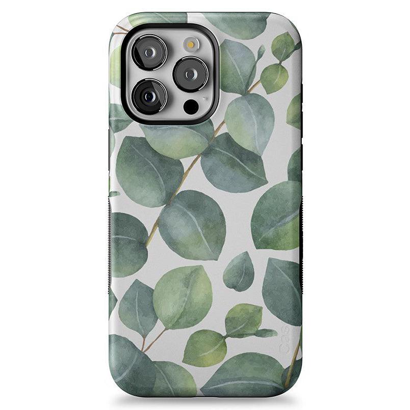 Leaf Me Alone | Green Floral Print Case iPhone Case get.casely Bold + MagSafe® iPhone 15 Pro Max 