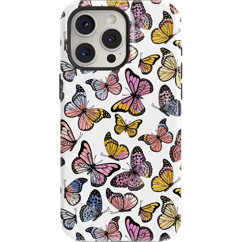 Free Spirit | Rainbow Butterfly Case iPhone Case get.casely Essential + MagSafe® iPhone 15 Pro