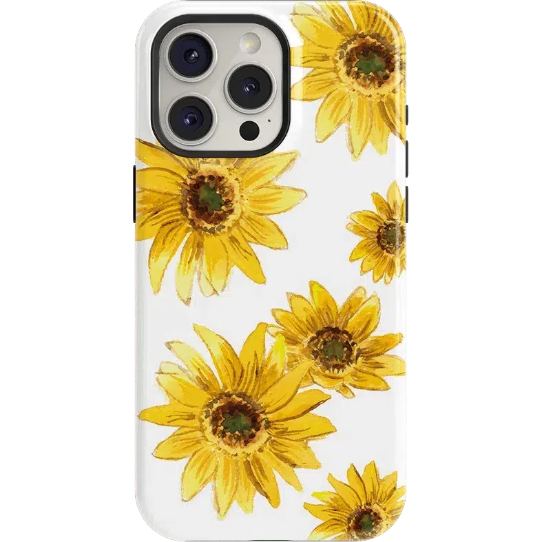 Golden Garden | Yellow Sunflower Floral Case iPhone Case get.casely Essential + MagSafe® iPhone 15 Pro Max 