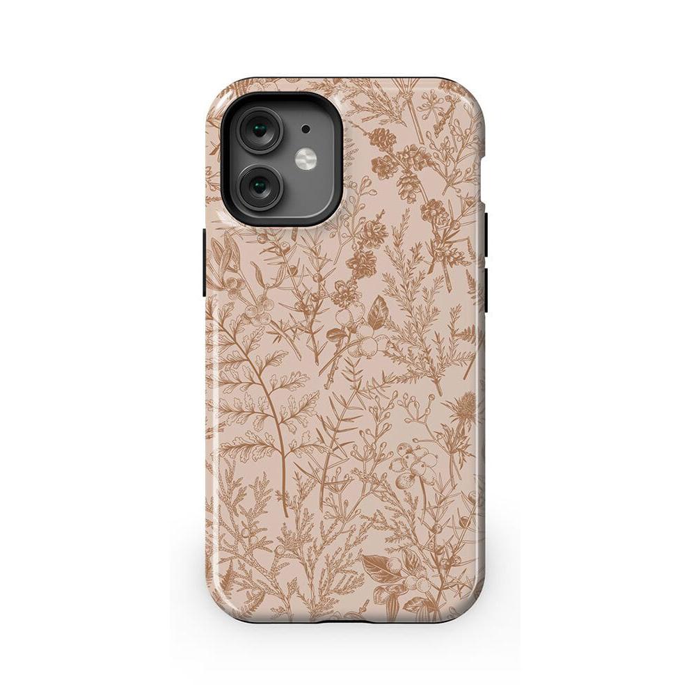 Beige Garden | Neutral Floral Case iPhone Case get.casely Essential + MagSafe® iPhone 12 Mini
