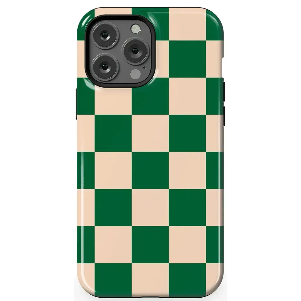 Fit Check | Green Checkerboard Case iPhone Case get.casely Essential + MagSafe® iPhone 13 Pro Max