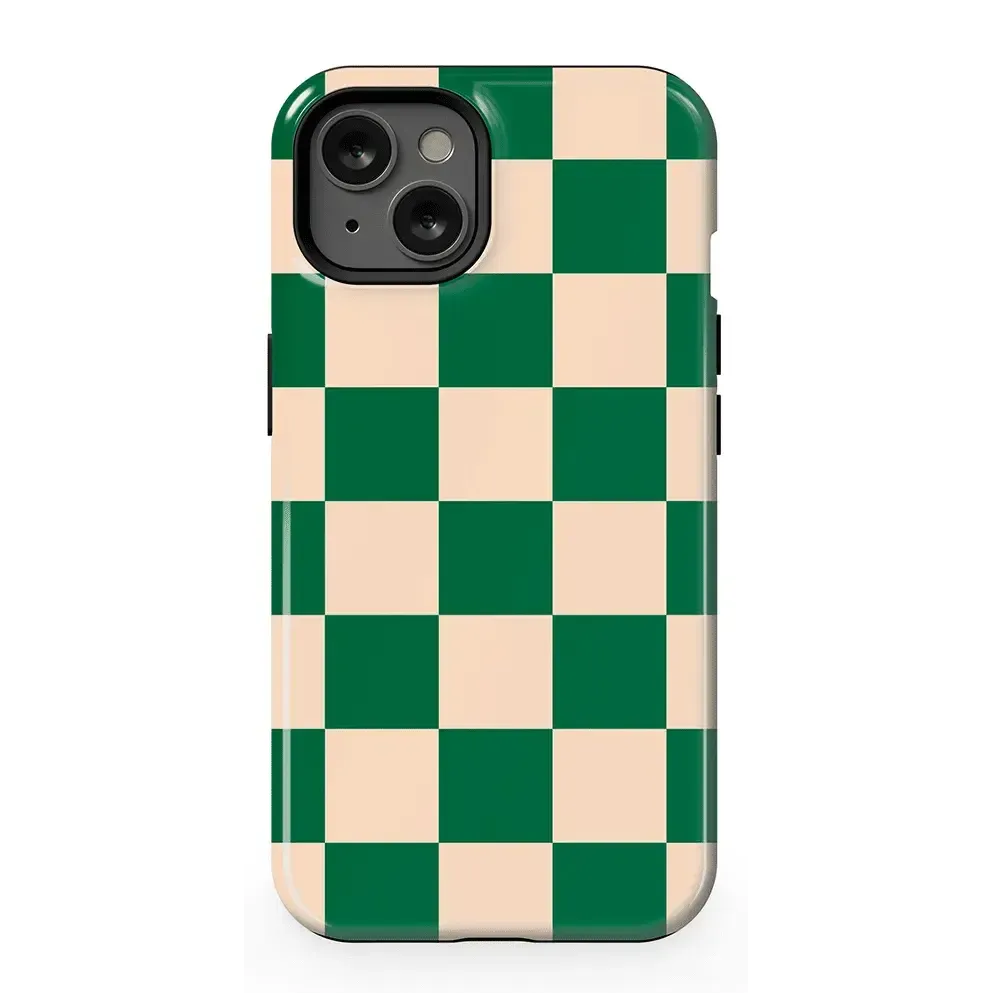 Fit Check | Green Checkerboard Case iPhone Case get.casely Essential + MagSafe® iPhone 13