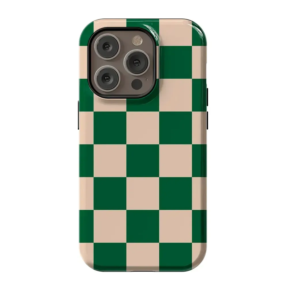 Fit Check | Green Checkerboard Case iPhone Case get.casely Essential + MagSafe® iPhone 14 Pro