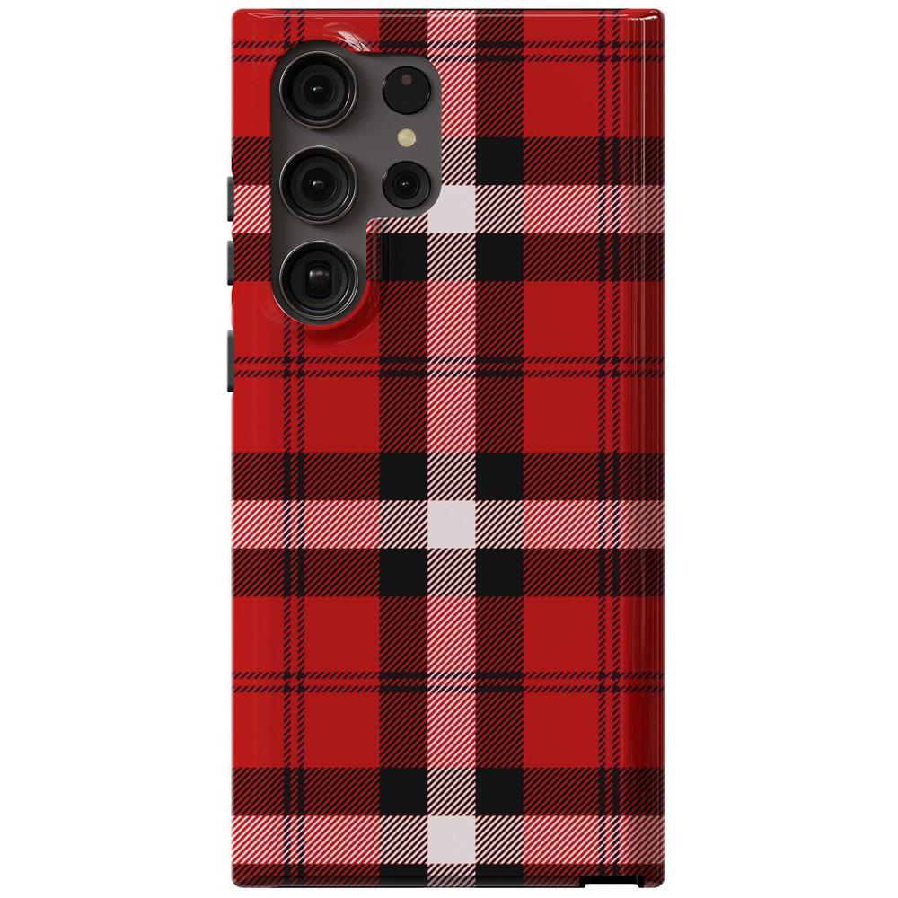 As if! | Red Plaid iPhone Case Phone Case get.casely Essential Galaxy S23 Ultra
