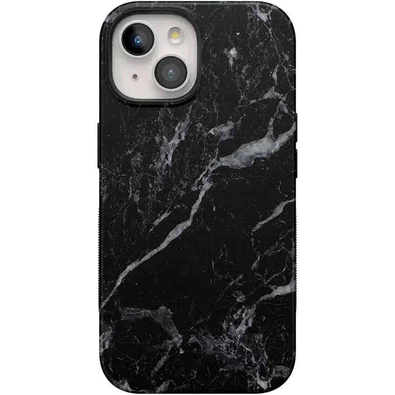 Black Pearl | Classic Black Marble Case iPhone Case get.casely Bold Flex + MagSafe® iPhone 15 Plus