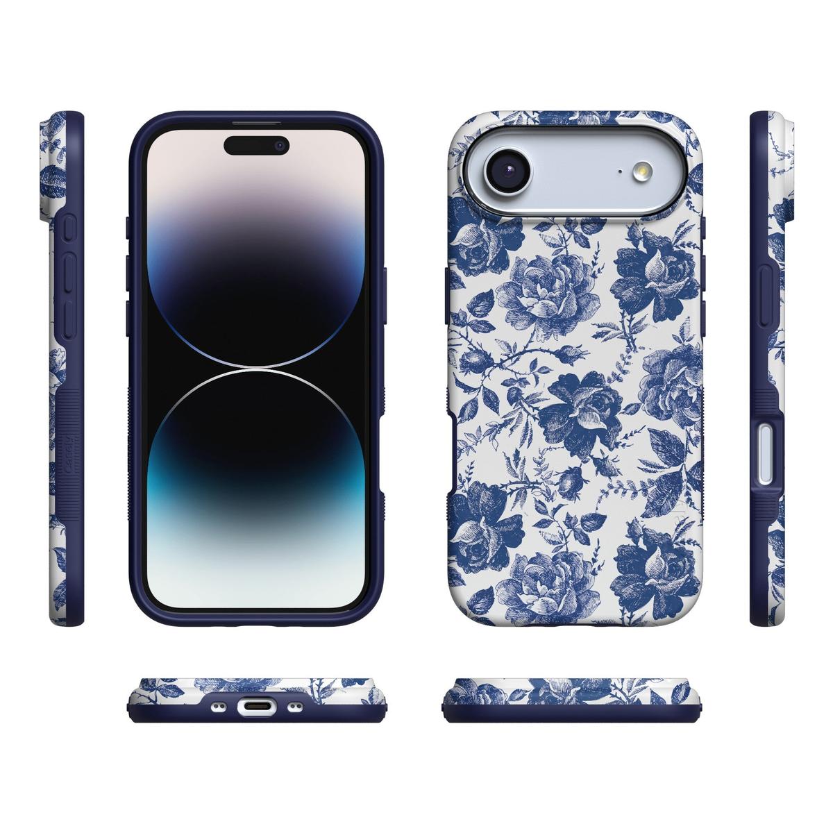 Rose to Fame | Blue & White Rose Floral Case