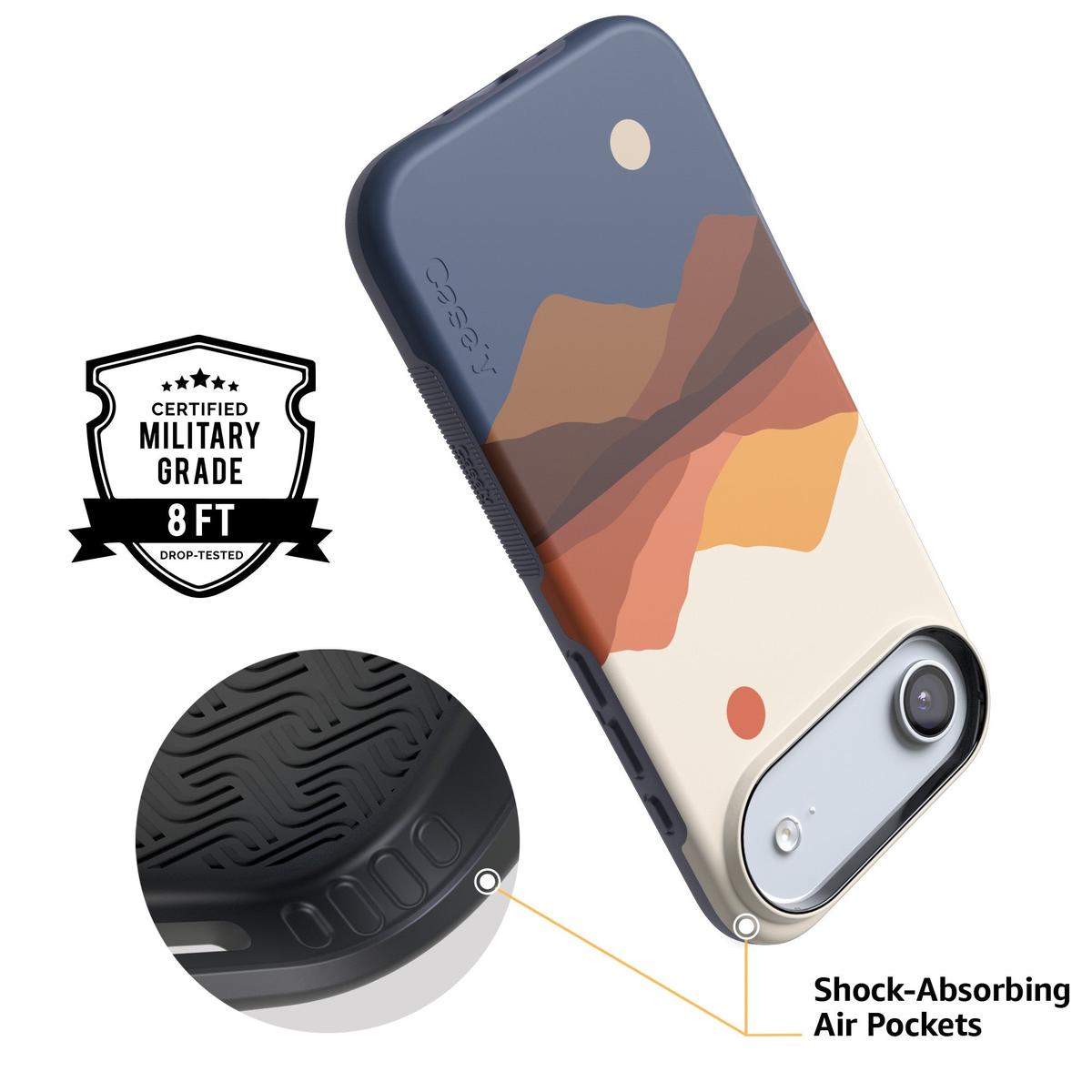 Opposites Attract | Day & Night Colorblock Mountains Case