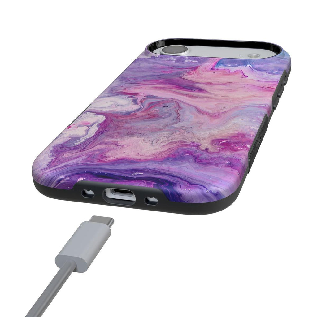 Tie Dying Over You | Purple Marble iPhone Case