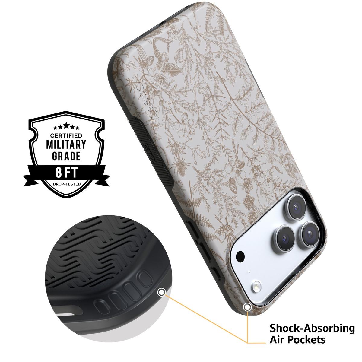 Beige Garden | Neutral Floral Case