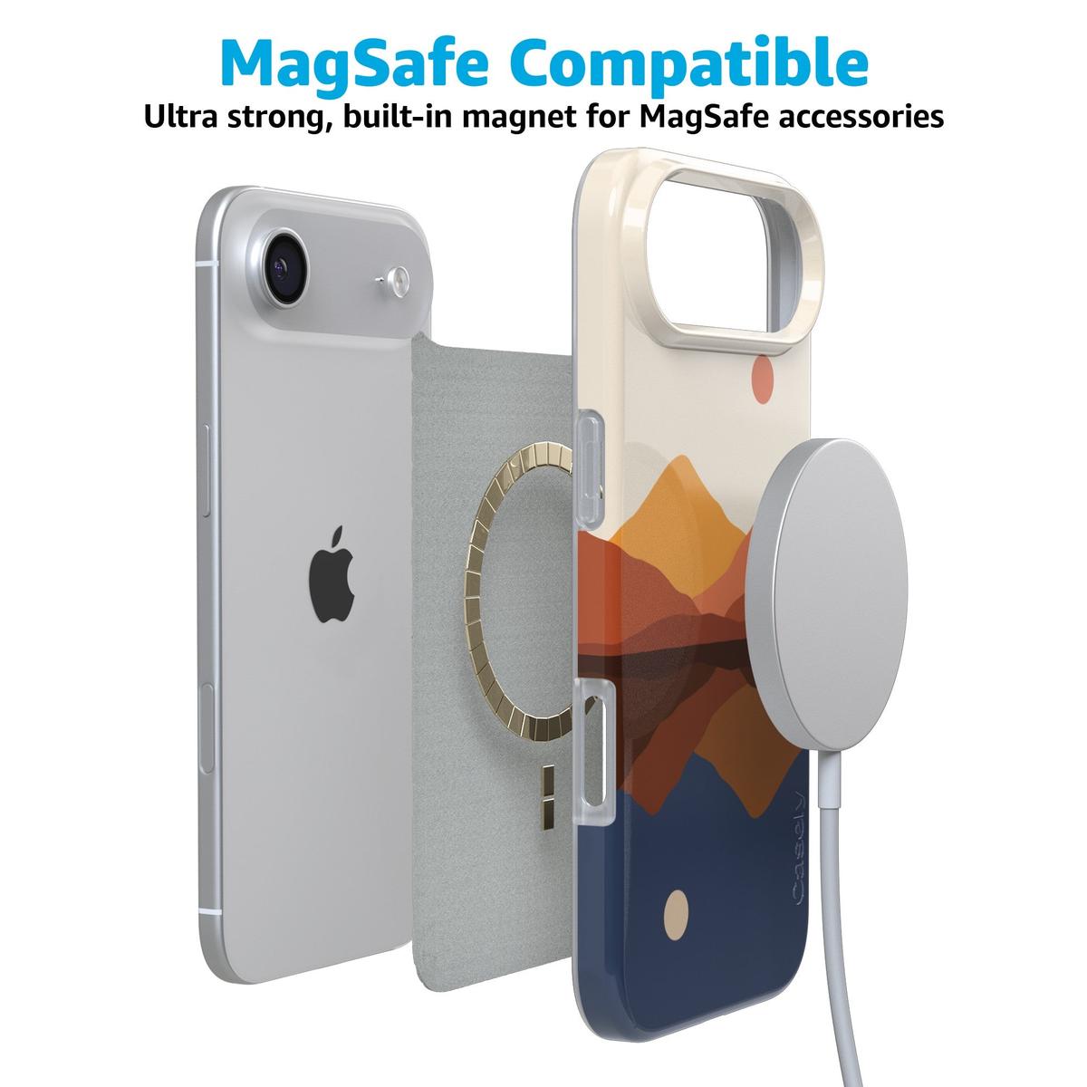 Opposites Attract | Day & Night Colorblock Mountains Case