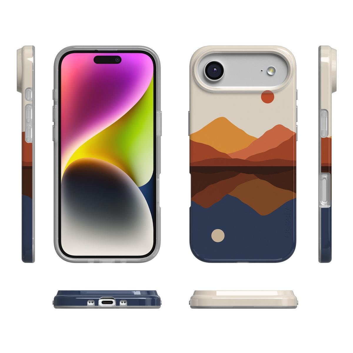 Opposites Attract | Day & Night Colorblock Mountains Case