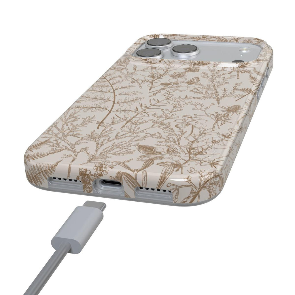 Beige Garden | Neutral Floral Case