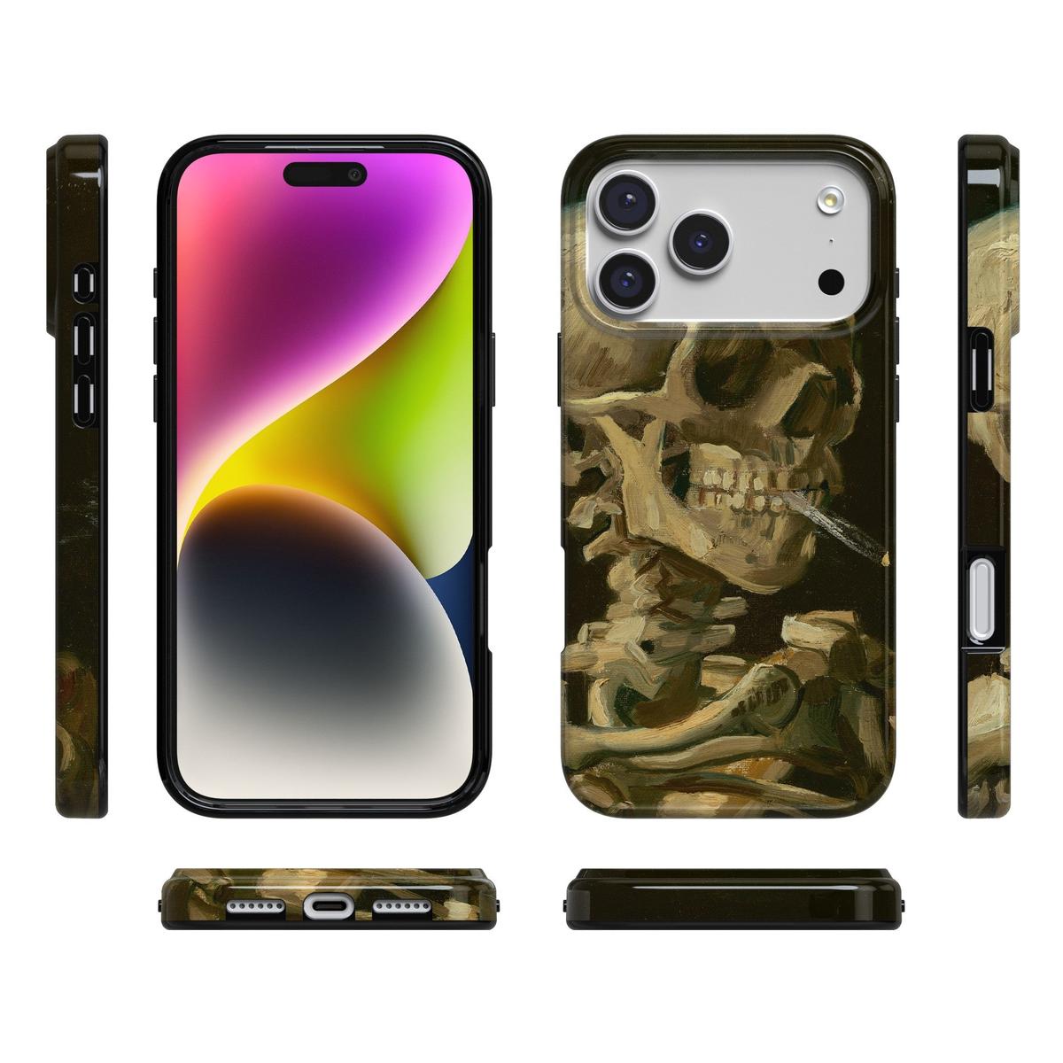 Van Gogh | Head of a Skeleton with a Burning Cigarette Phone Case
