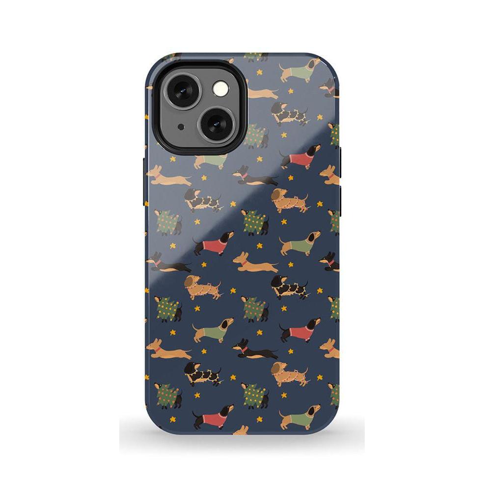 Dashing Doxies | Dachshund Dog Case Phone Case Casetry Essential + MagSafe® iPhone 13 Mini