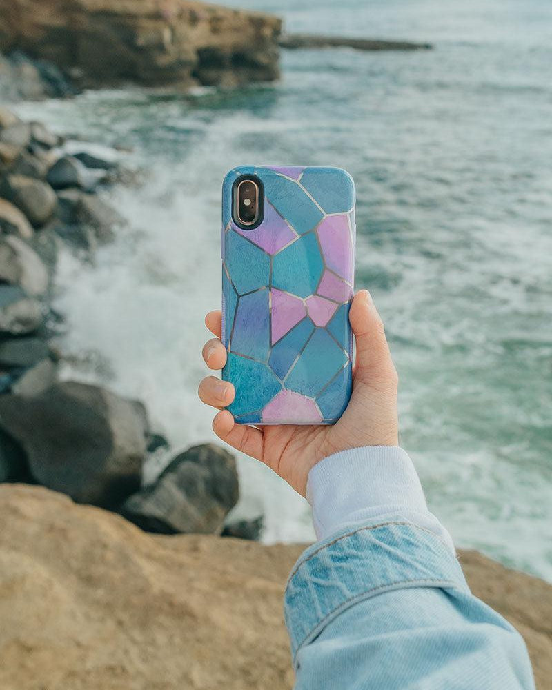 Other Side | Holographic Metallic Stained Glass Marble Case