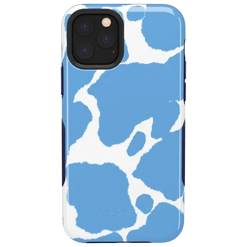 Current MOOd | Light Blue Cow Print Case iPhone Case get.casely Bold iPhone 11 Pro Max