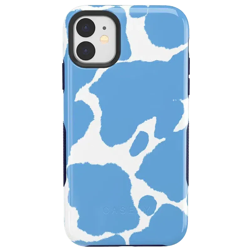 Current MOOd | Light Blue Cow Print Case iPhone Case get.casely Bold iPhone 11
