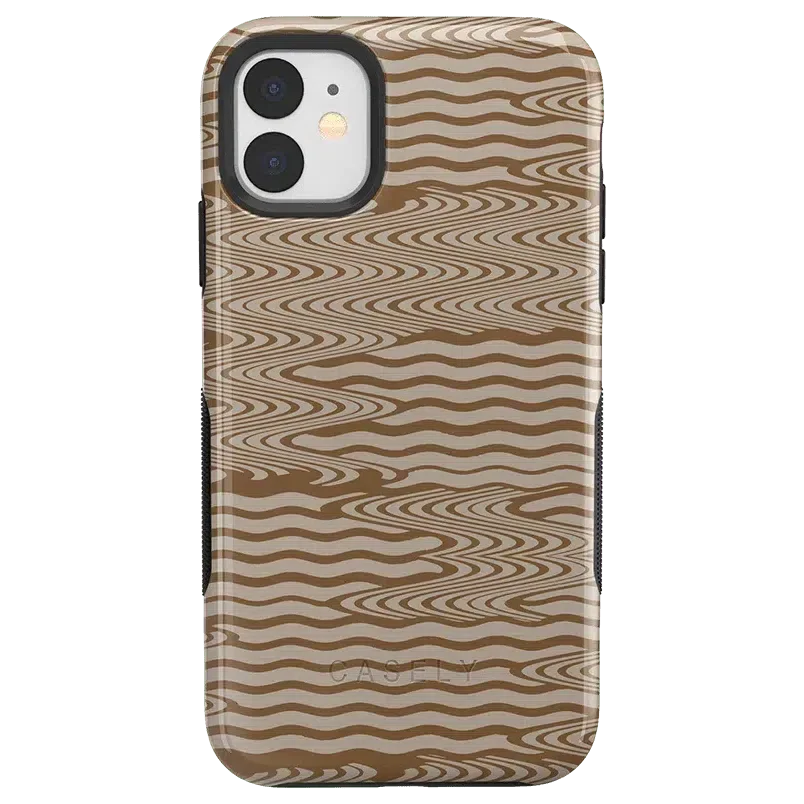 Mocha Ripple | Brown Waves Case iPhone Case get.casely Bold iPhone 11
