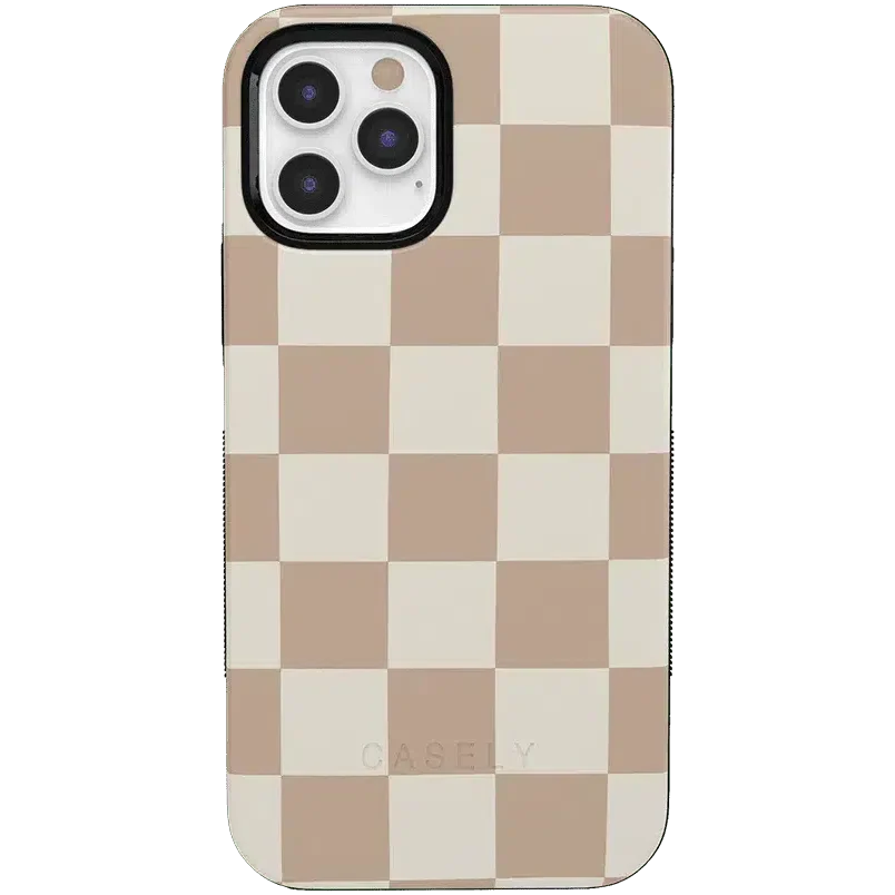 Fit Check | Neutral Checkerboard Case iPhone Case get.casely Bold + MagSafe® iPhone 12 Pro Max