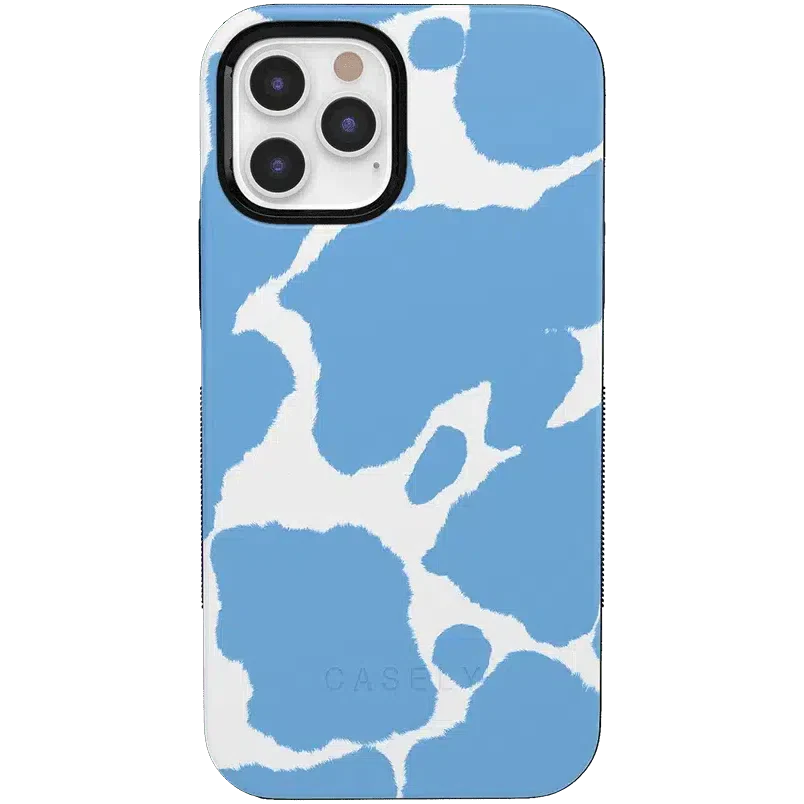 Current MOOd | Light Blue Cow Print Case iPhone Case get.casely Bold + MagSafe® iPhone 12 Pro Max
