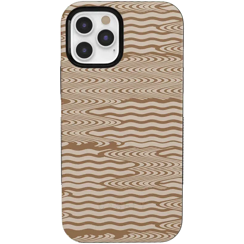 Mocha Ripple | Brown Waves Case iPhone Case get.casely Bold + MagSafe® iPhone 12 Pro Max