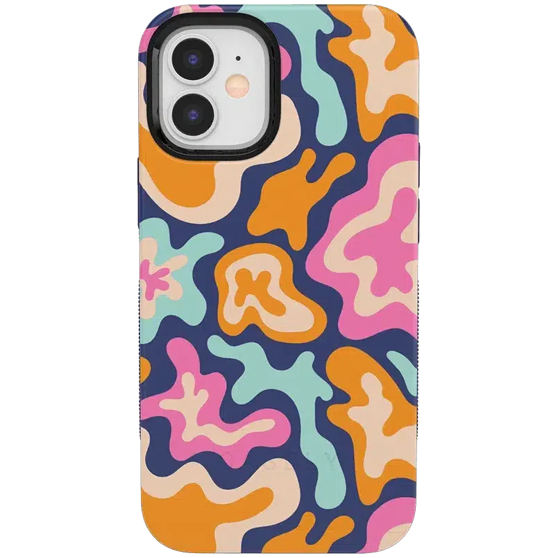 Midnight Color Splash | Abstract Retro Case iPhone Case get.casely Bold + MagSafe® iPhone 12