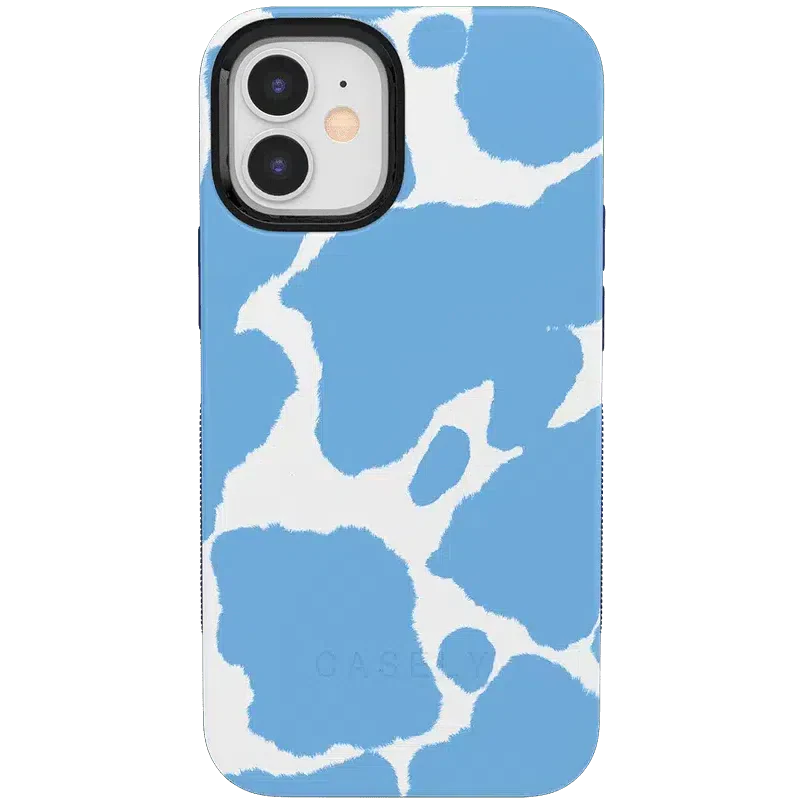 Current MOOd | Light Blue Cow Print Case iPhone Case get.casely Bold + MagSafe® iPhone 12
