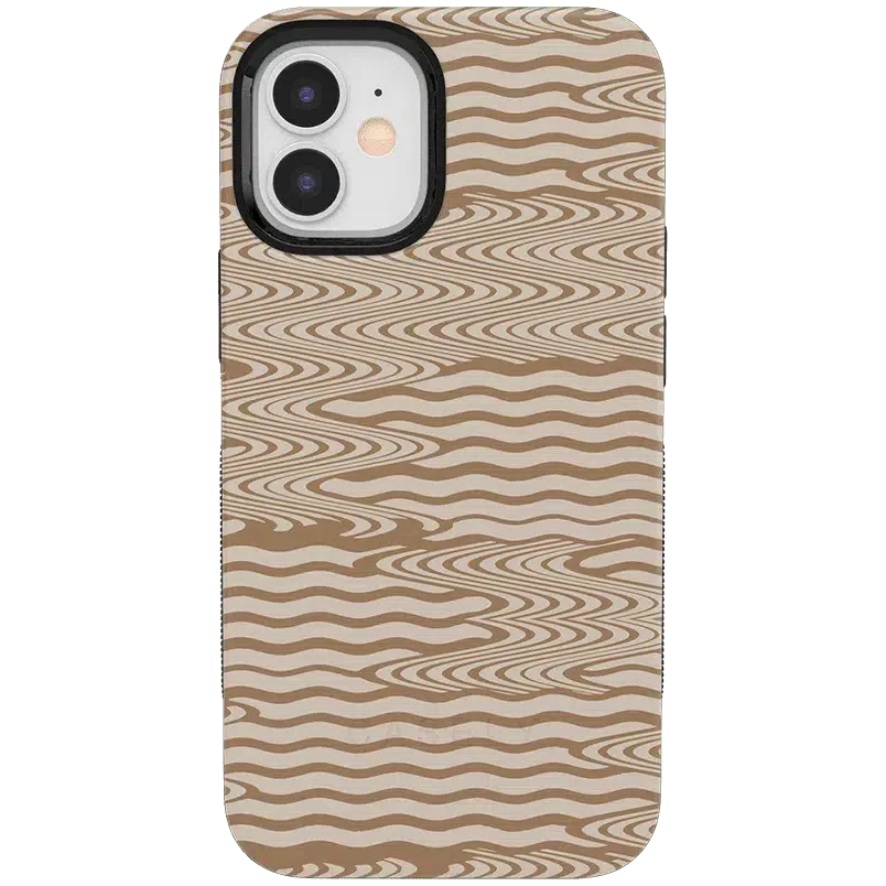 Mocha Ripple | Brown Waves Case iPhone Case get.casely Bold + MagSafe® iPhone 12