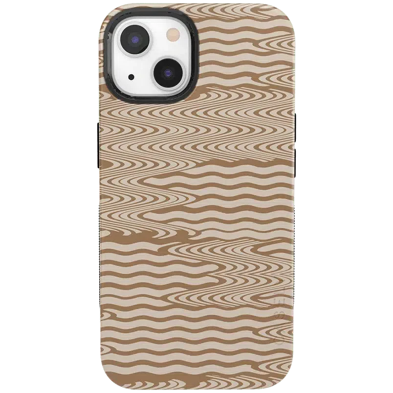 Mocha Ripple | Brown Waves Case iPhone Case get.casely Bold + MagSafe® iPhone 13