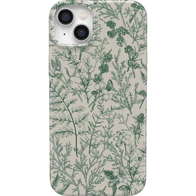 Sage Garden | Green Floral Case iPhone Case get.casely Classic + MagSafe® iPhone 14 Plus
