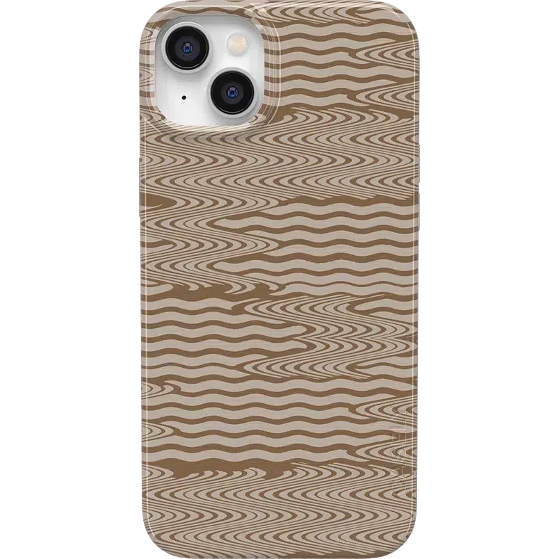 Mocha Ripple | Brown Waves Case iPhone Case get.casely Classic + MagSafe® iPhone 14 Plus