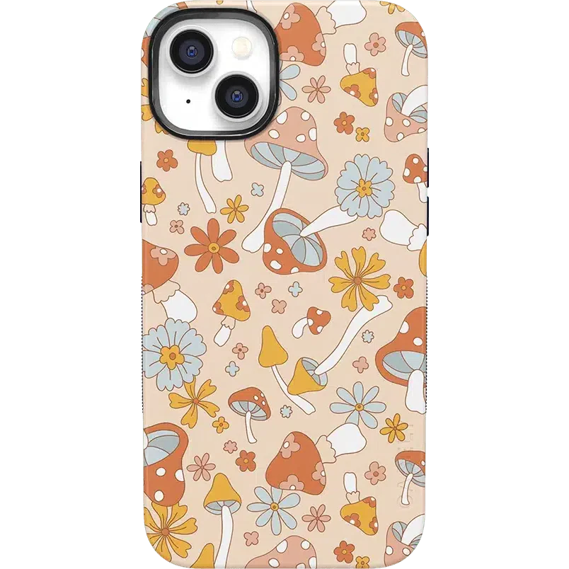 Mushroom Magic | Retro Floral Case iPhone Case get.casely Bold + MagSafe® iPhone 14 Plus