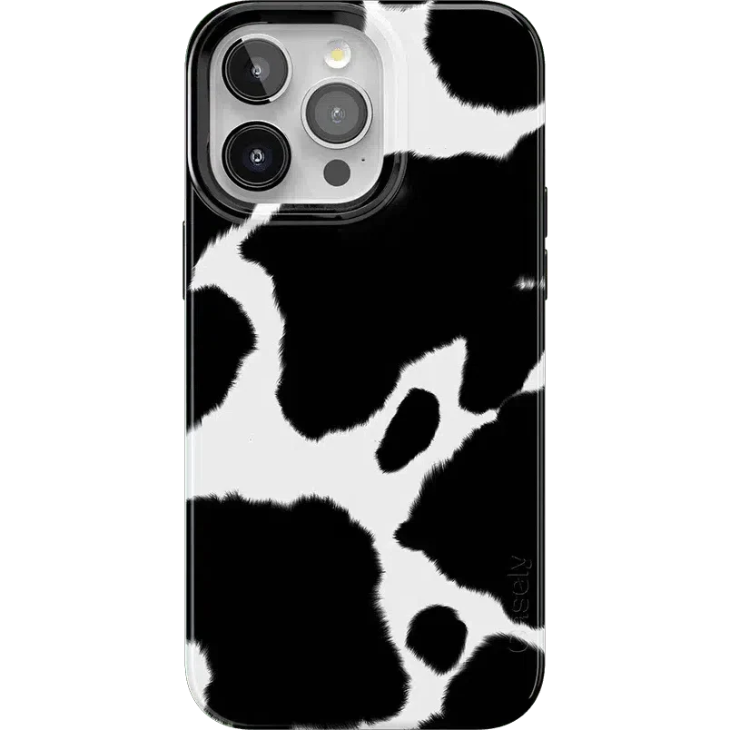 Current MOOd | Cow Print Case iPhone Case get.casely Classic + MagSafe® iPhone 15 Pro
