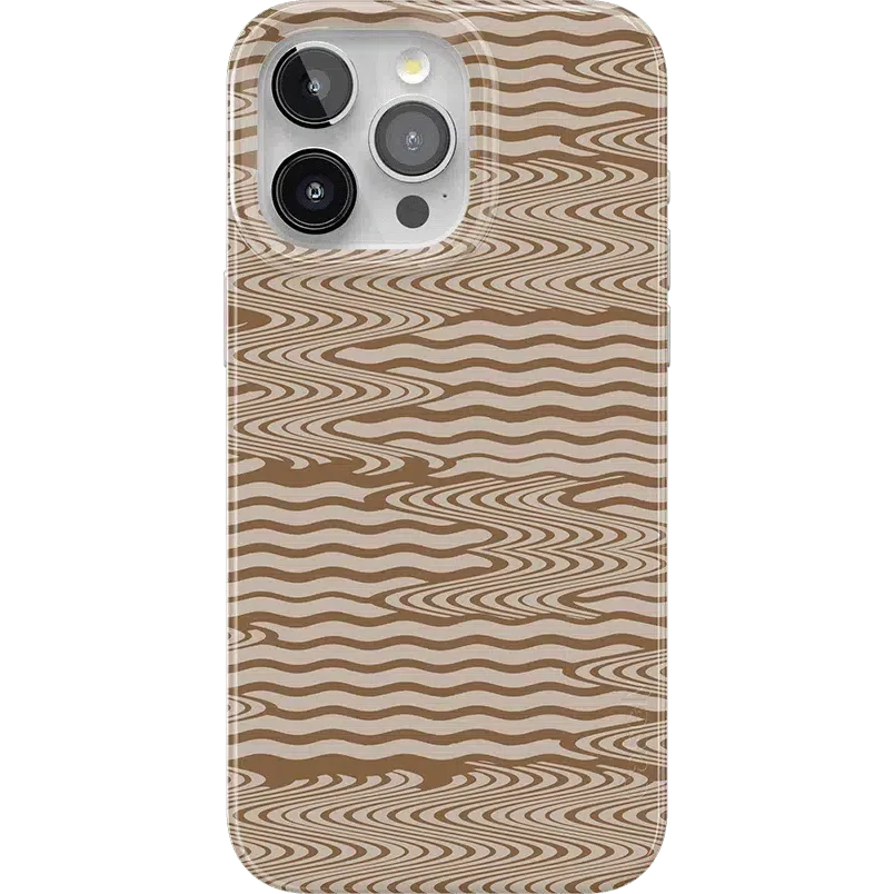 Mocha Ripple | Brown Waves Case iPhone Case get.casely Classic + MagSafe® iPhone 15 Pro Max