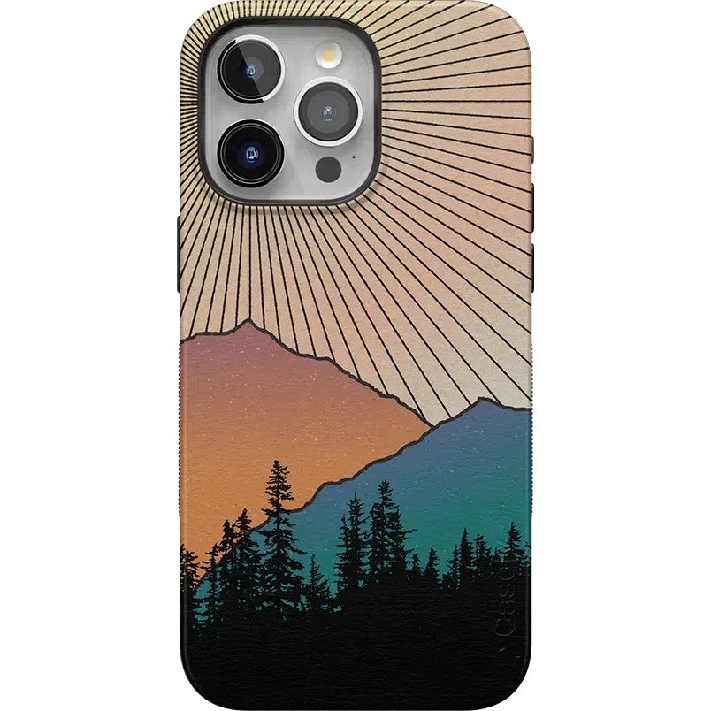 Golden Hour | Mountain Sunset Case iPhone Case get.casely Bold + MagSafe® iPhone 15 Pro Max