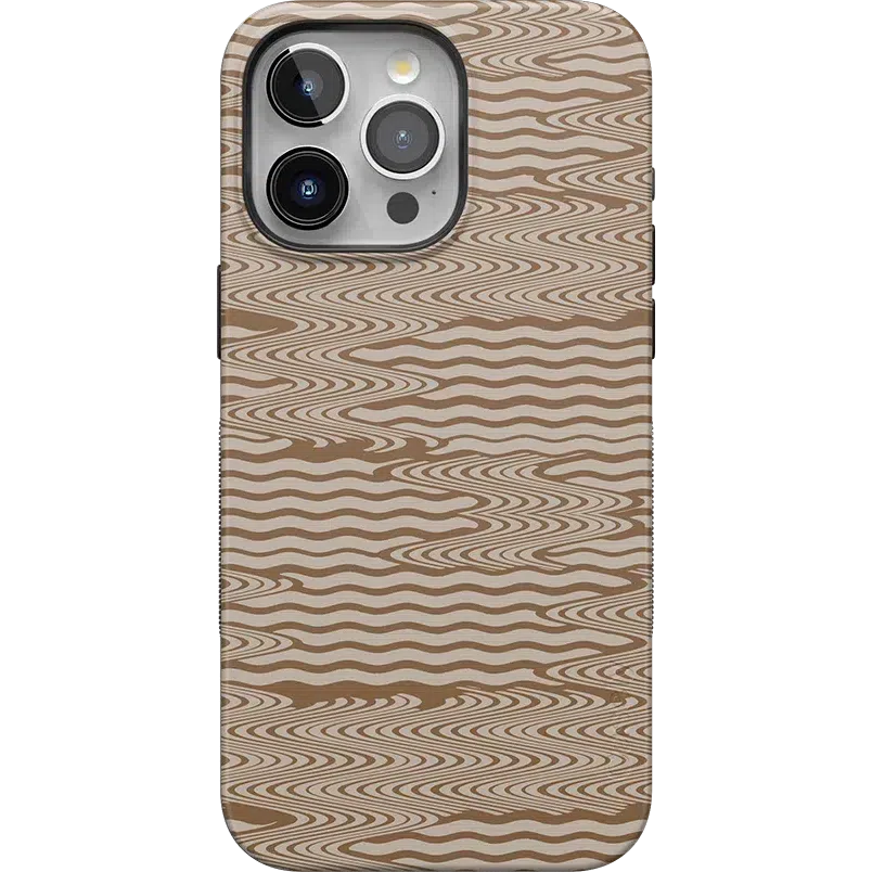 Mocha Ripple | Brown Waves Case iPhone Case get.casely Bold + MagSafe® iPhone 15 Pro Max