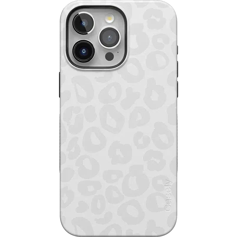 Into the Wild | White Snow Leopard Case iPhone Case get.casely Bold + MagSafe® iPhone 15 Pro Max