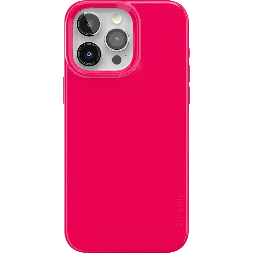 Think Pink | Solid Neon Pink Case iPhone Case get.casely Classic + MagSafe® iPhone 15 Pro Max