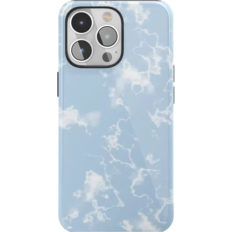 Light Blue Skies | Marble Clouds Case iPhone Case get.casely Essential + MagSafe® iPhone 15 Pro Max