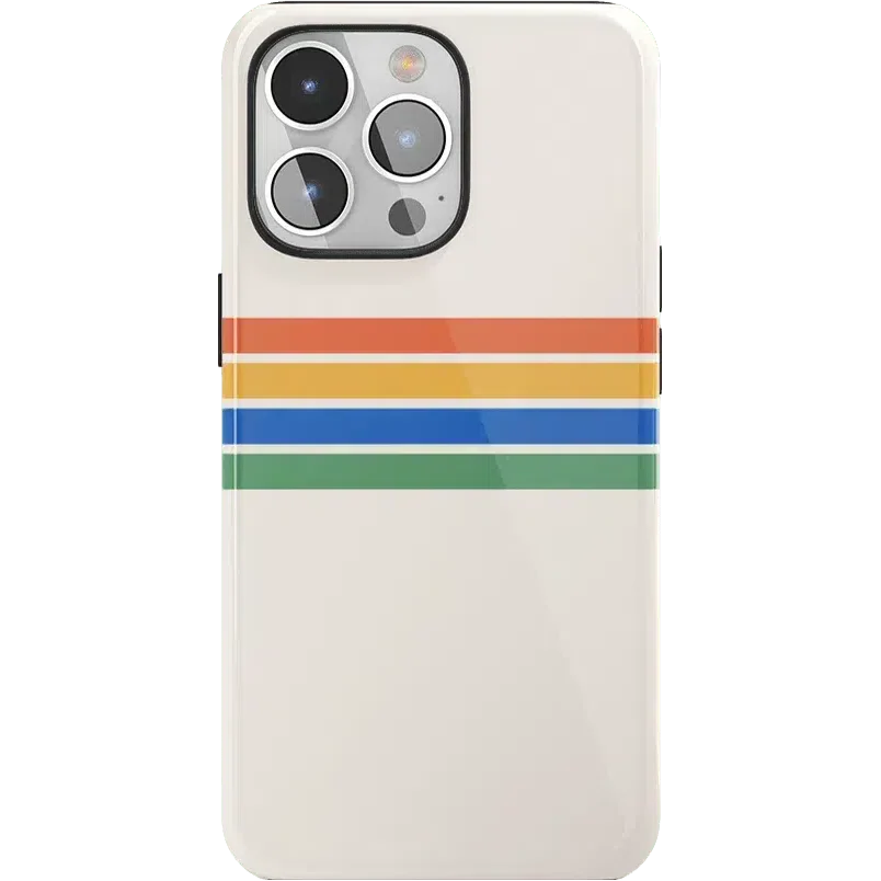 Totally Groovy | Rainbow Stripes Color Block Case iPhone Case get.casely Essential + MagSafe® iPhone 15 Pro Max