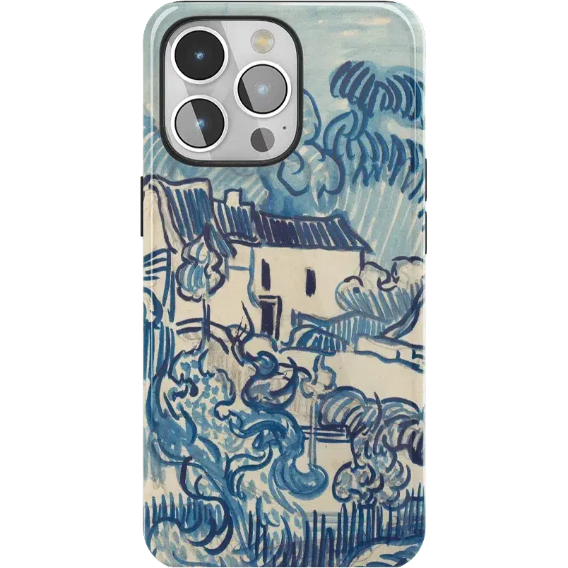 Van Gogh | Landscape With Houses Phone Case iPhone Case Van Gogh Museum Essential + MagSafe® iPhone 15 Pro Max
