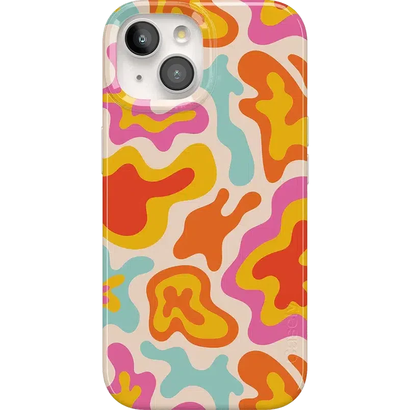 Tropical Color Splash | Abstract Retro Case iPhone Case get.casely Classic + MagSafe® iPhone 15