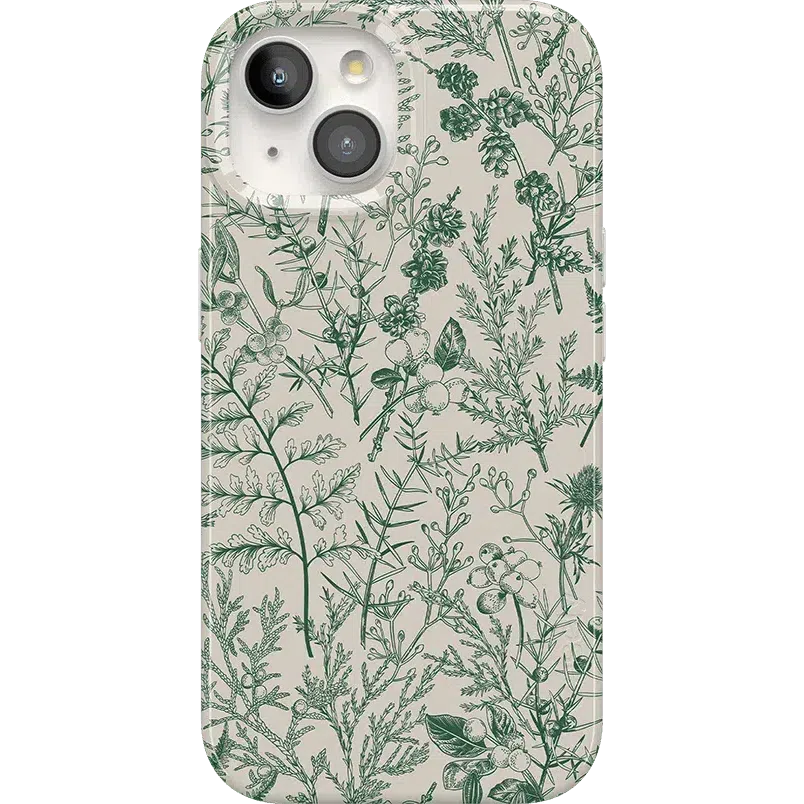 Sage Garden | Green Floral Case iPhone Case get.casely Classic + MagSafe® iPhone 15