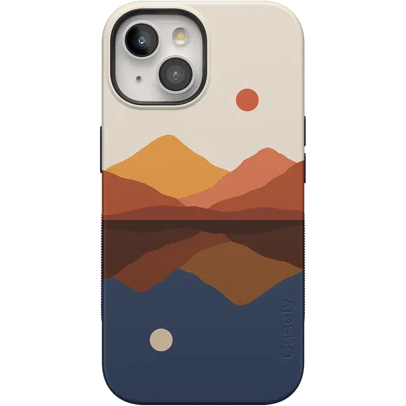 Opposites Attract | Day & Night Colorblock Mountains Case iPhone Case get.casely Bold + MagSafe® iPhone 15 Plus