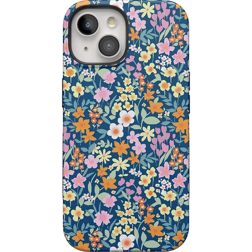 Full Bloom | Navy Floral Case iPhone Case get.casely Bold + MagSafe® iPhone 15 Plus