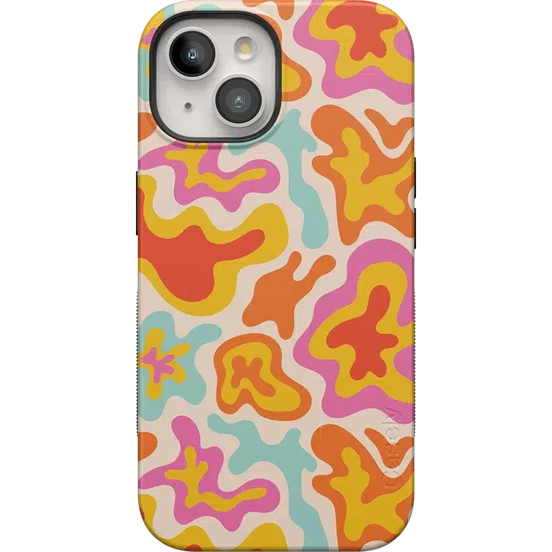 Tropical Color Splash | Abstract Retro Case iPhone Case get.casely Bold + MagSafe® iPhone 15