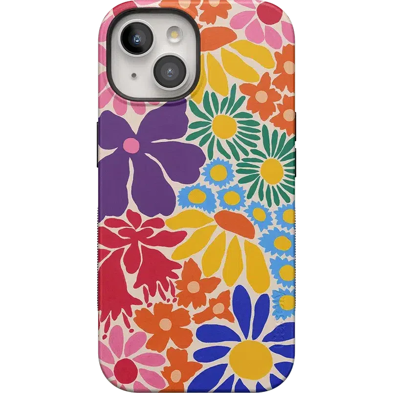 Flower Patch | Multi-Color Floral Case iPhone Case get.casely Bold + MagSafe® iPhone 15