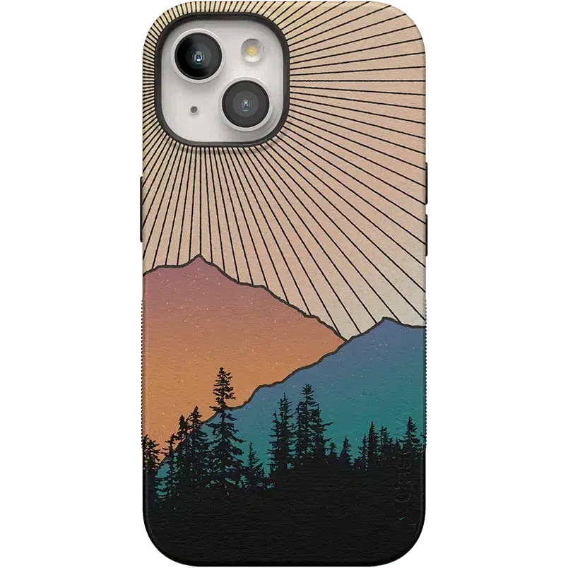 Golden Hour | Mountain Sunset Case iPhone Case get.casely Bold + MagSafe® iPhone 15