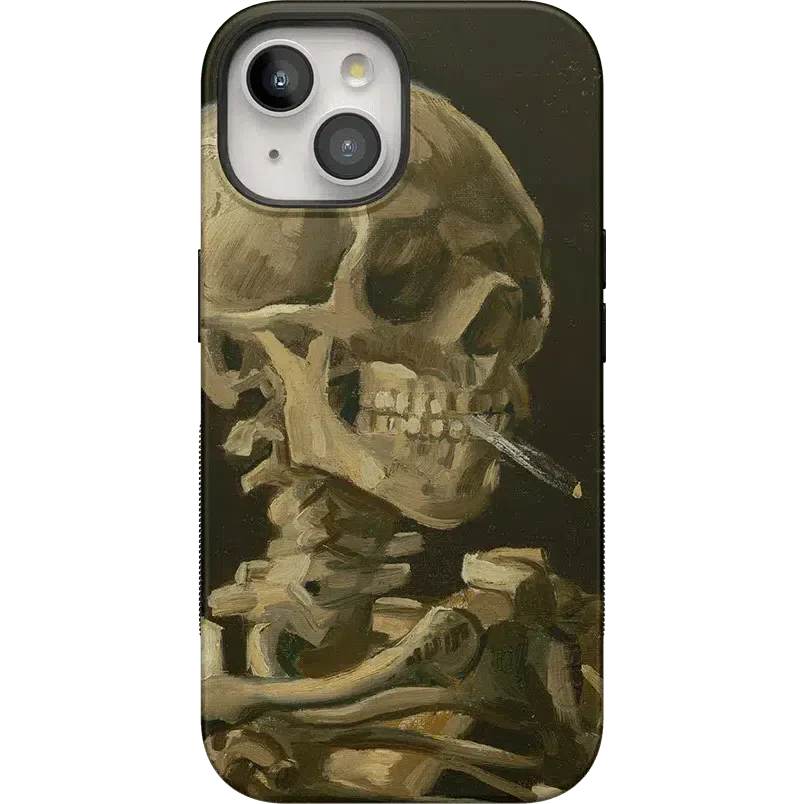 Van Gogh | Skull of a Skeleton with Burning Cigarette Phone Case iPhone Case Van Gogh Museum Bold + MagSafe® iPhone 15 Plus